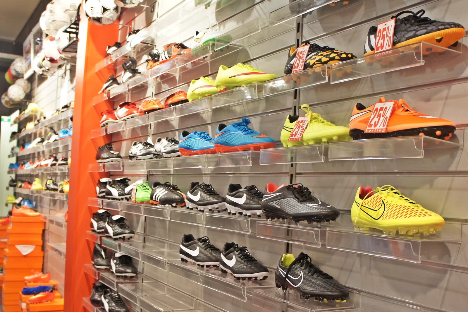 BOOTS ON DISPLAY WALL